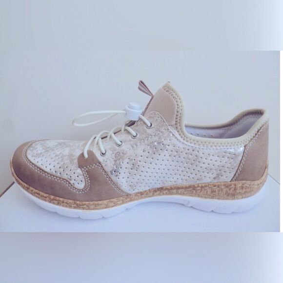 Rieker Women's Beige and Brown Casual Shoes; Size 38/7.5 - Picture 2 of 12